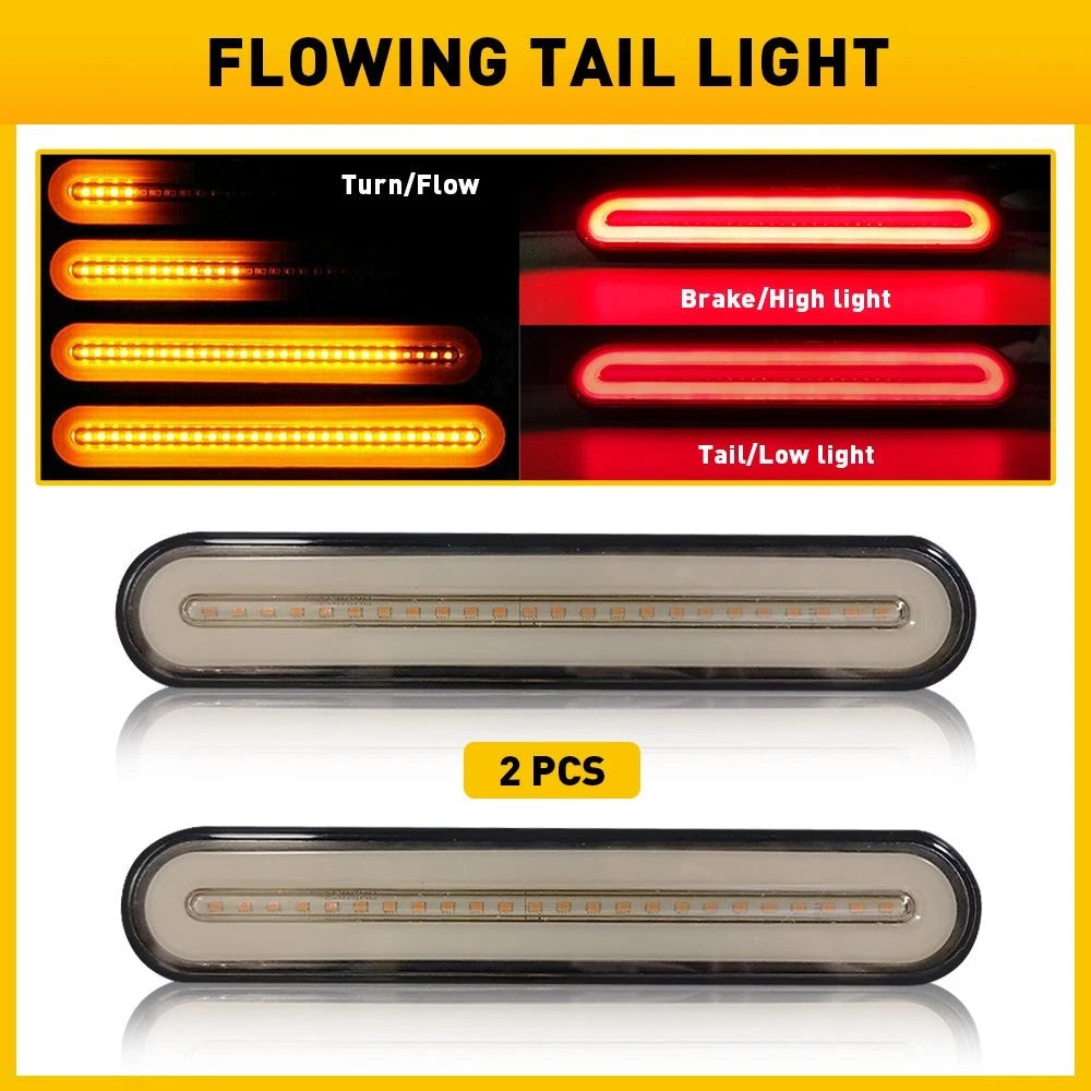 2X Halo Neon LED Tail Light for RV Trailer Truck