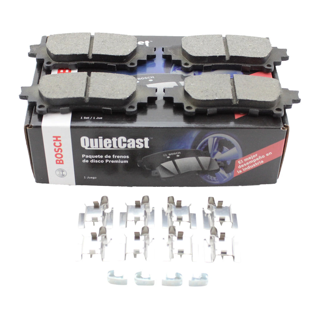 Set of 4 Bosch QuietCast Rear Ceramic Brake Pads for GS350 IS350 RX450h Prius V Sienna (2010–2020)