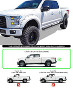 Set of 2 Polished Side Bars for Ford F150 SuperCrew (2015–2026)