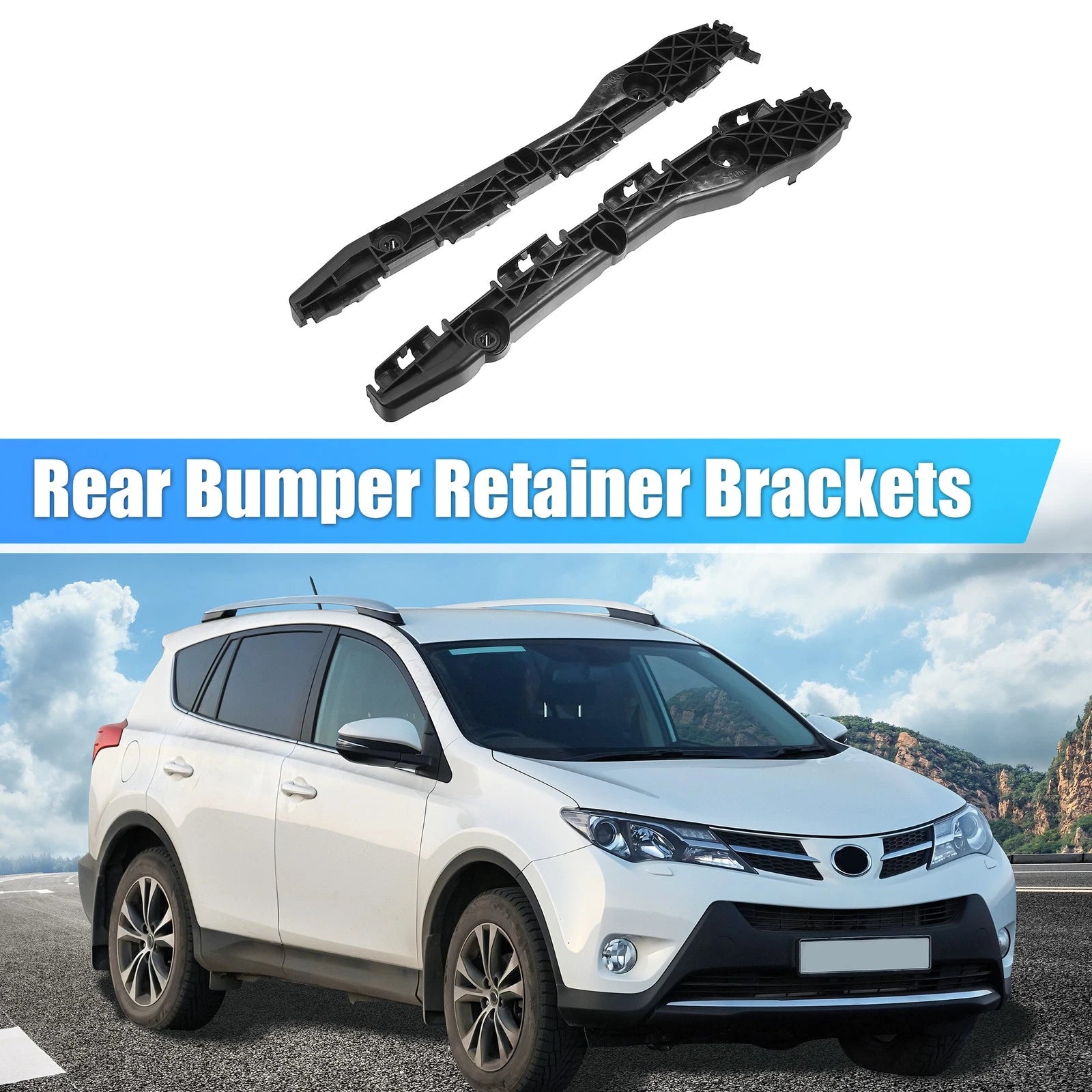 1 Pair Rear Bumper Mounting Support Bracket No. 521550R010 for Toyota RAV4 (2019–2023)