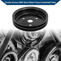 2X Double Groove Short Water Pump Crankshaft Pulley for Chevy SBC (1969–1986)