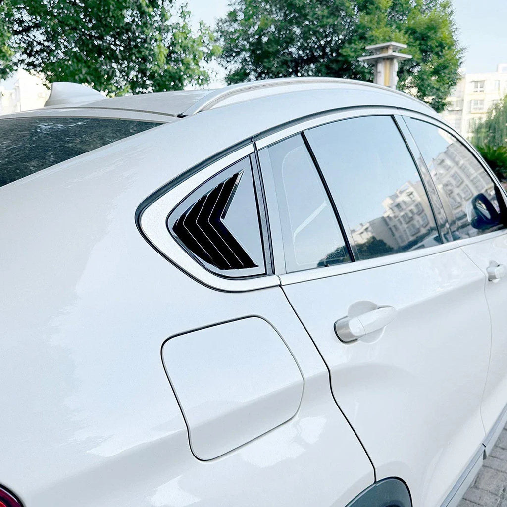 Black Rear Side Window Blinds Louver Cover Accessories for BMW X4 (2014–2018)