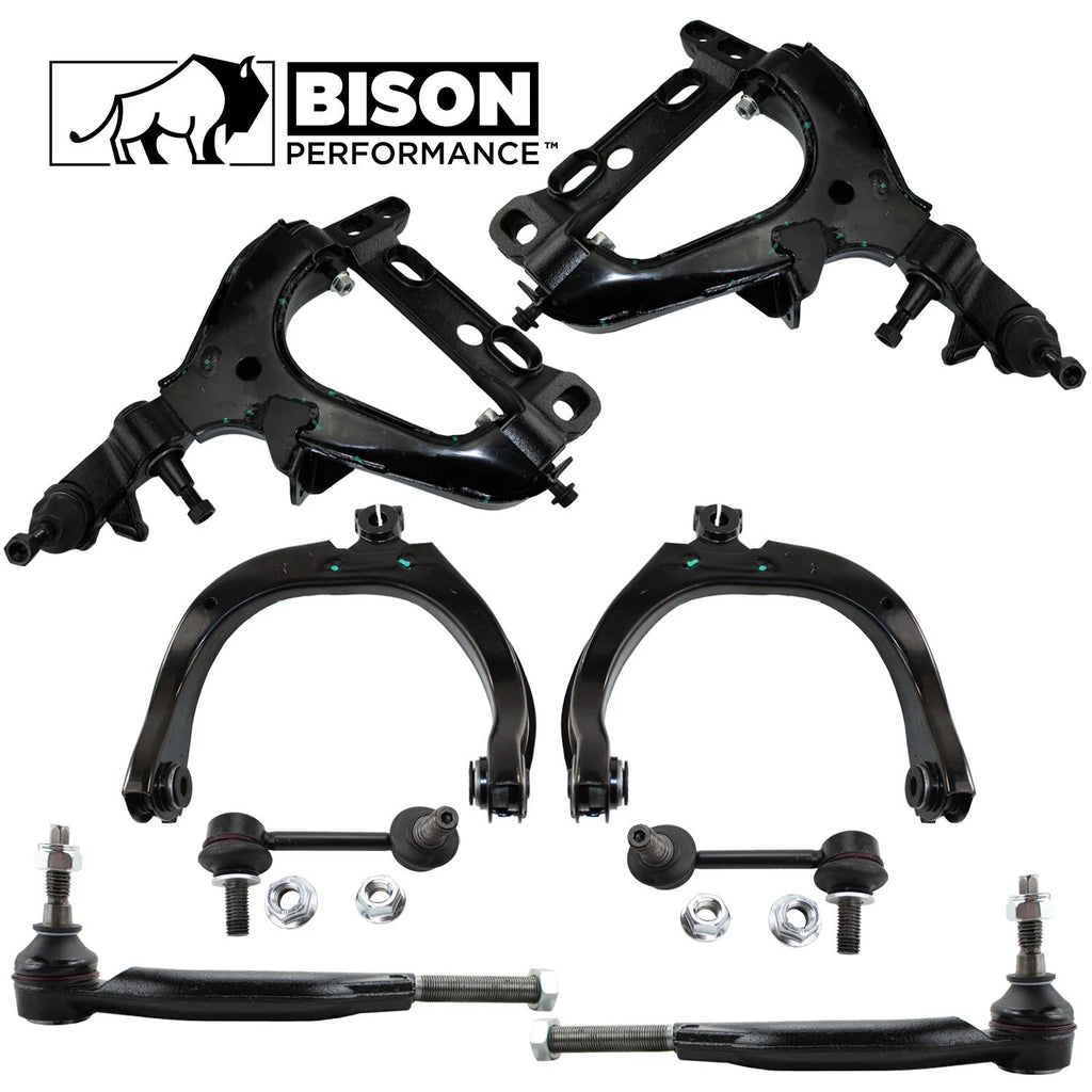 8pc Front Control Arm Sway Bar Outer Tie Rod Kit for Chevy GMC