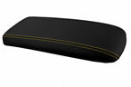 Leather Console Lid Armrest Cover for Ford Explorer (1995–2001) Yellow Stitch