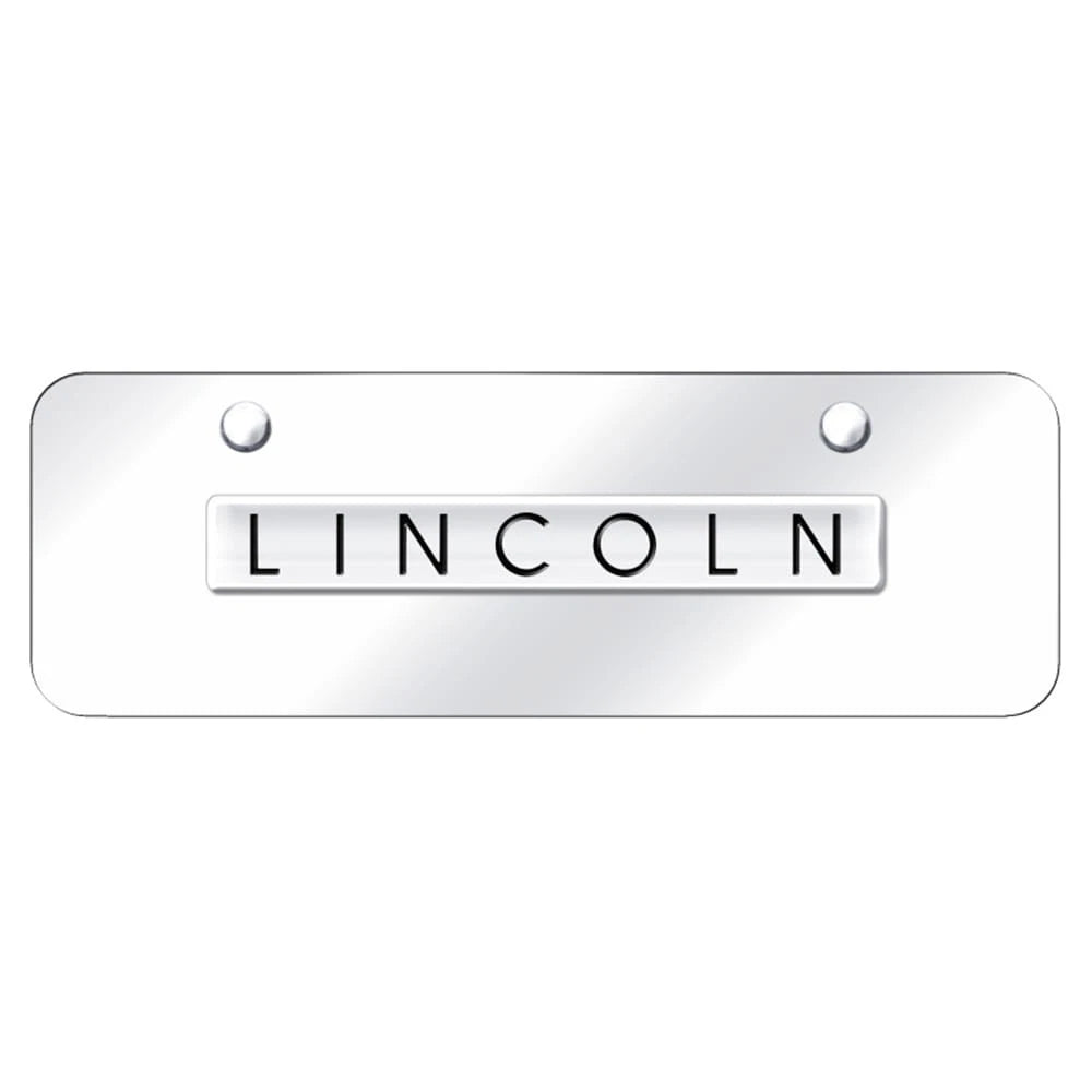 Chrome Name on Chrome Mini License Plate - Officially Licensed for Lincoln