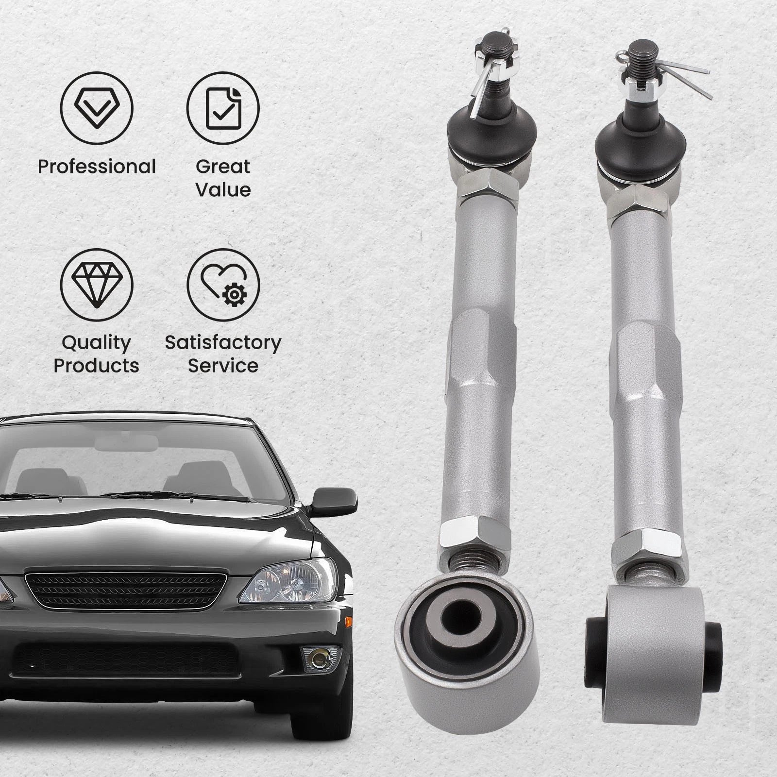 Set of Adjustable Rear Toe Control Arms for Lexus GS300 GS400 (1998–2005)