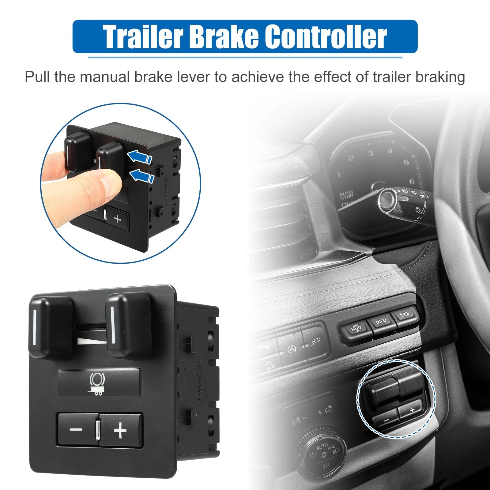 Trailer Brake Control Switch Assembly for Chevy Silverado Tahoe GMC (2007–2014)