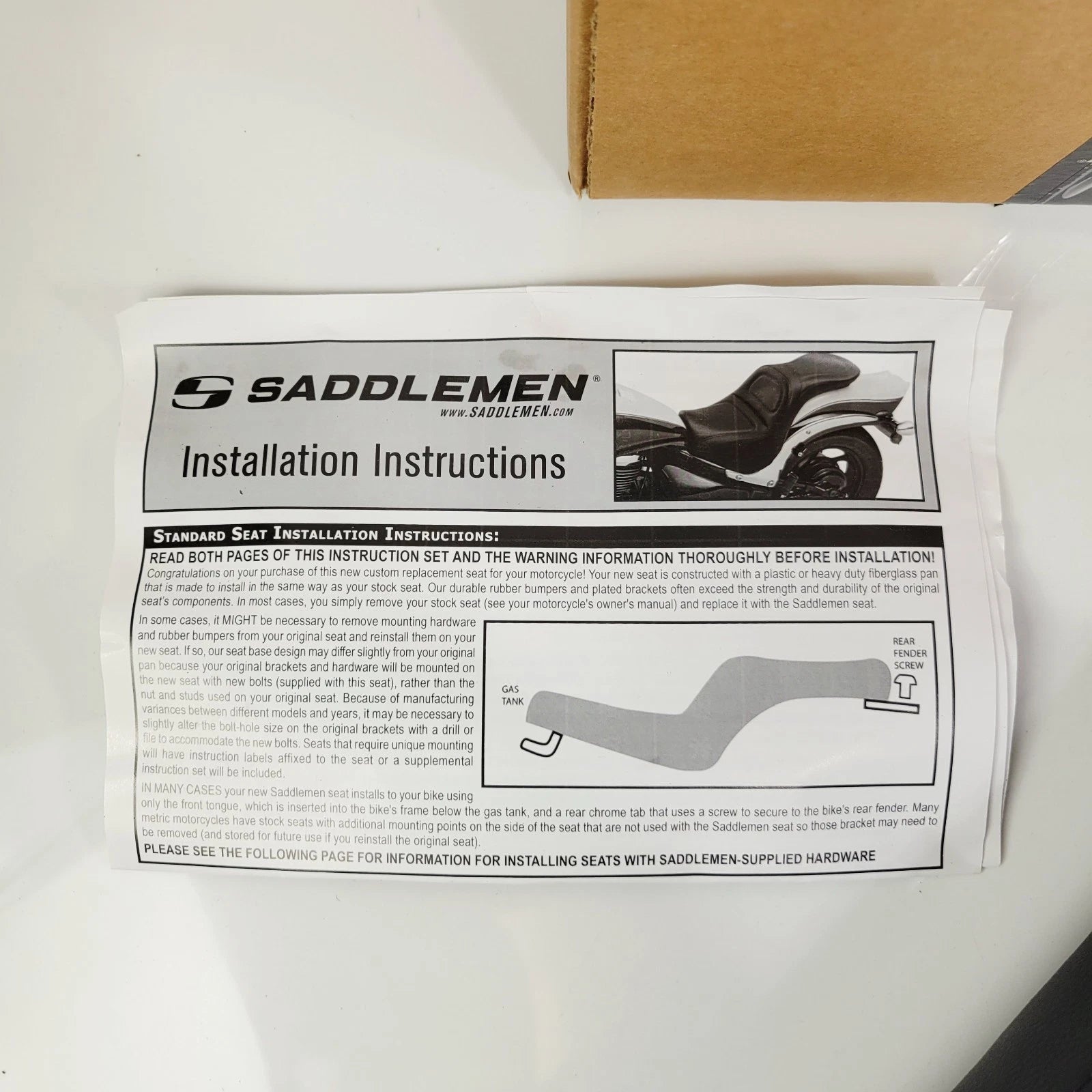 Saddlemen Renegade Touring Pillion Pad 879-03-016 for Harley Sportster XL (1986–2003)