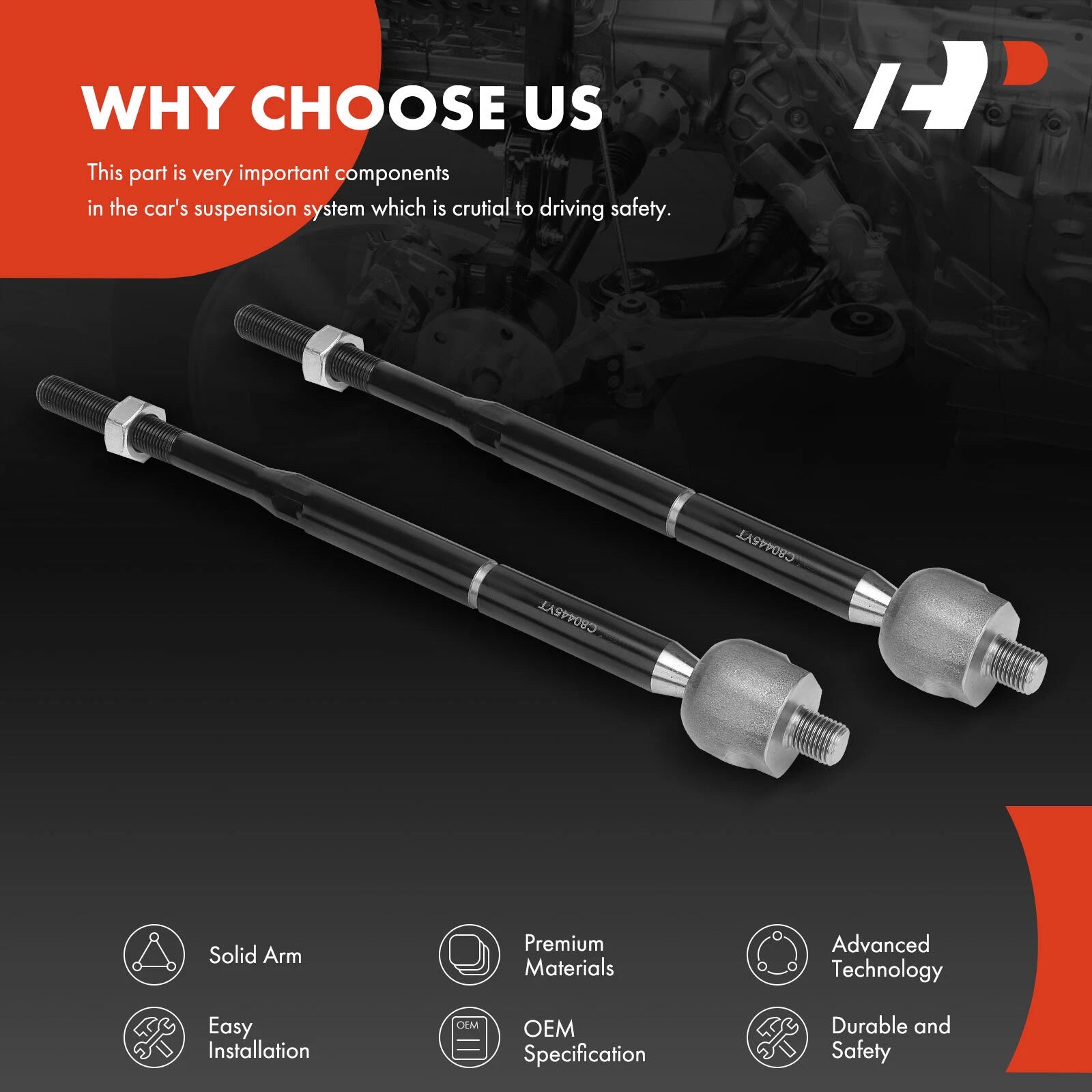 2X Inner Tie Rods for Chevy Cobalt HHR (2006-2011)
