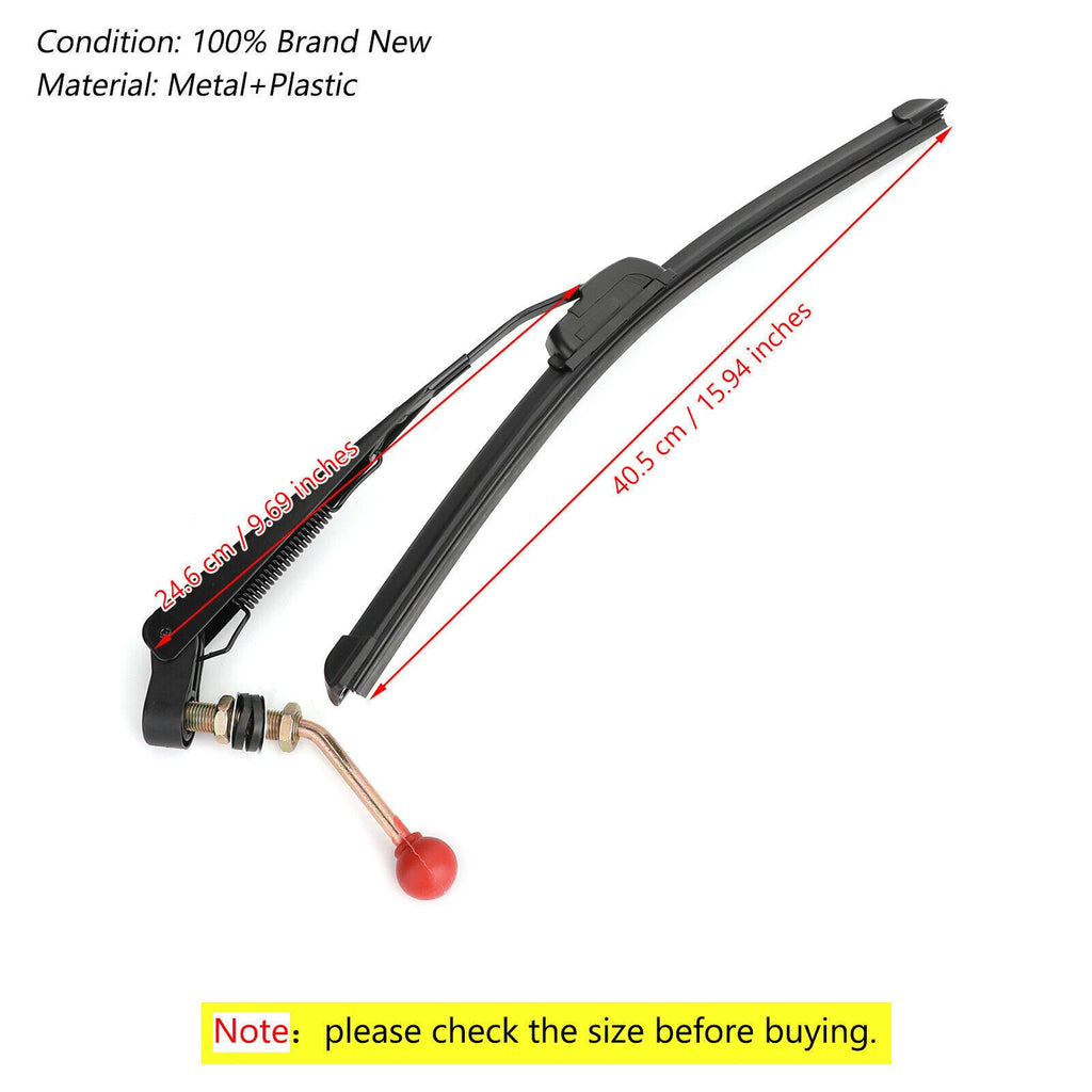 Manual Windshield Wiper for Kawasaki/Polaris Ranger/Kymco T9 (2010–2023)