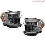 Set of 2 Halogen Headlights for GMC Sierra 1500 (2019–2021) Black