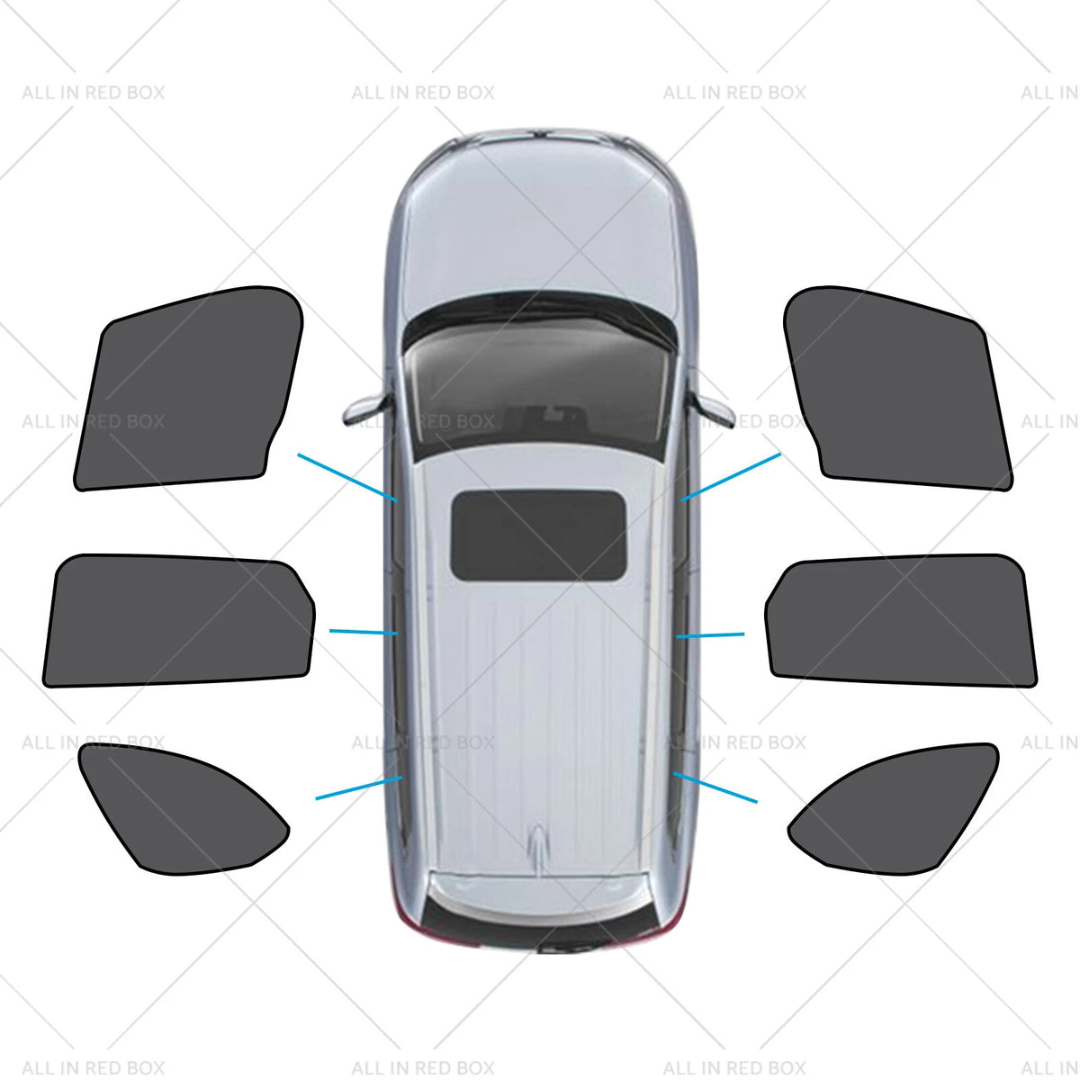6x Car Window Sun Shades for Mazda CX-9 (2016–2025) UVA & UVB Protection