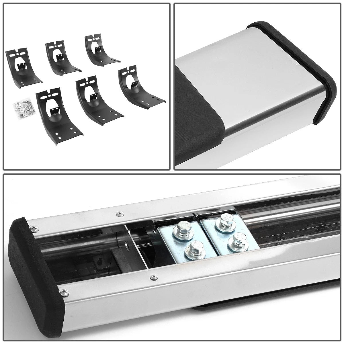 Set of 2 Chrome Running Boards for Dodge Ram 2009–2022