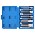 10pc Metric Spline Socket Bit Set 1/4 3/8 1/2 Dr Chrome S2 Steel 4"