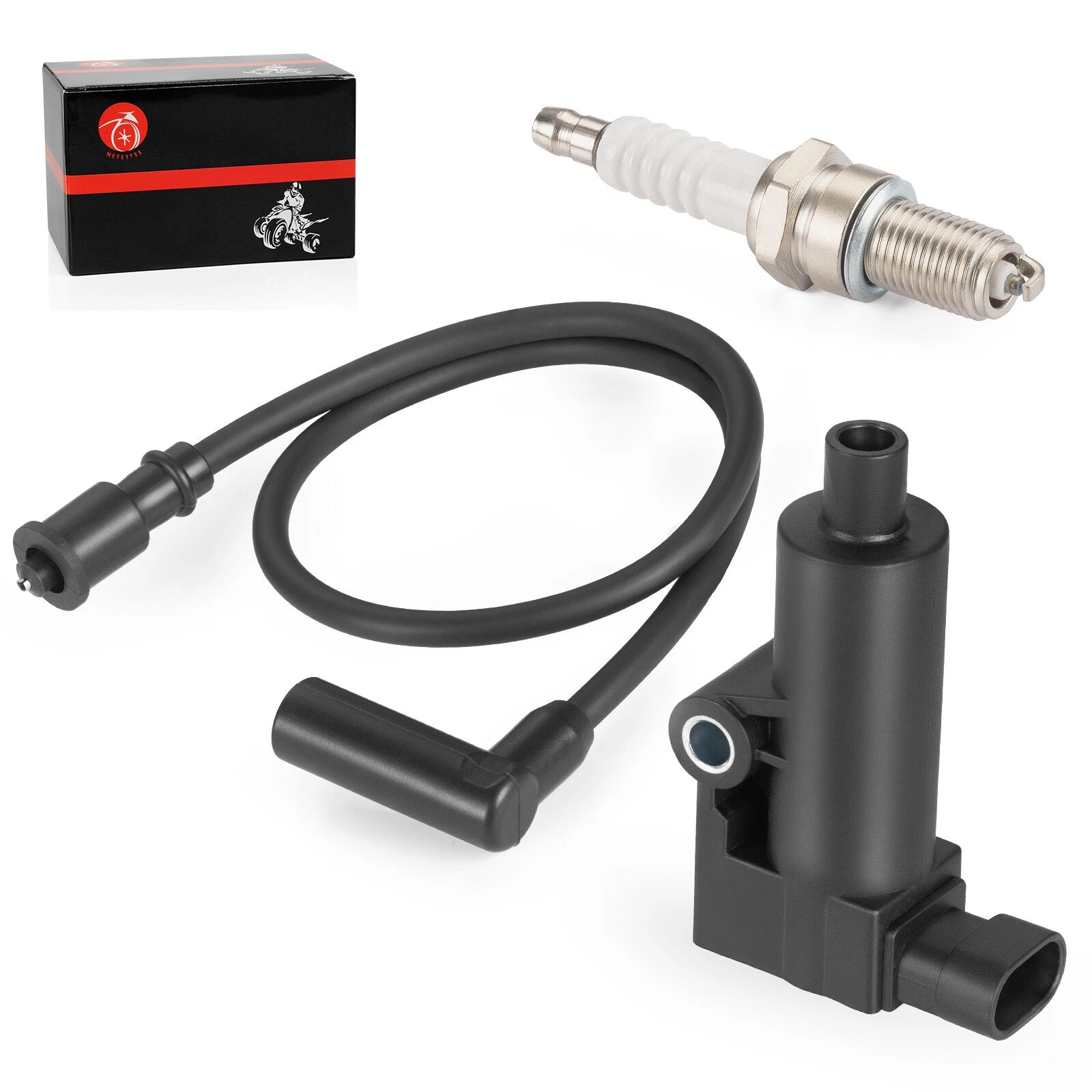 Ignition Coil & Spark Plug & Wire Cap for Coleman UT400 UT500 Axis 500 Spire 250