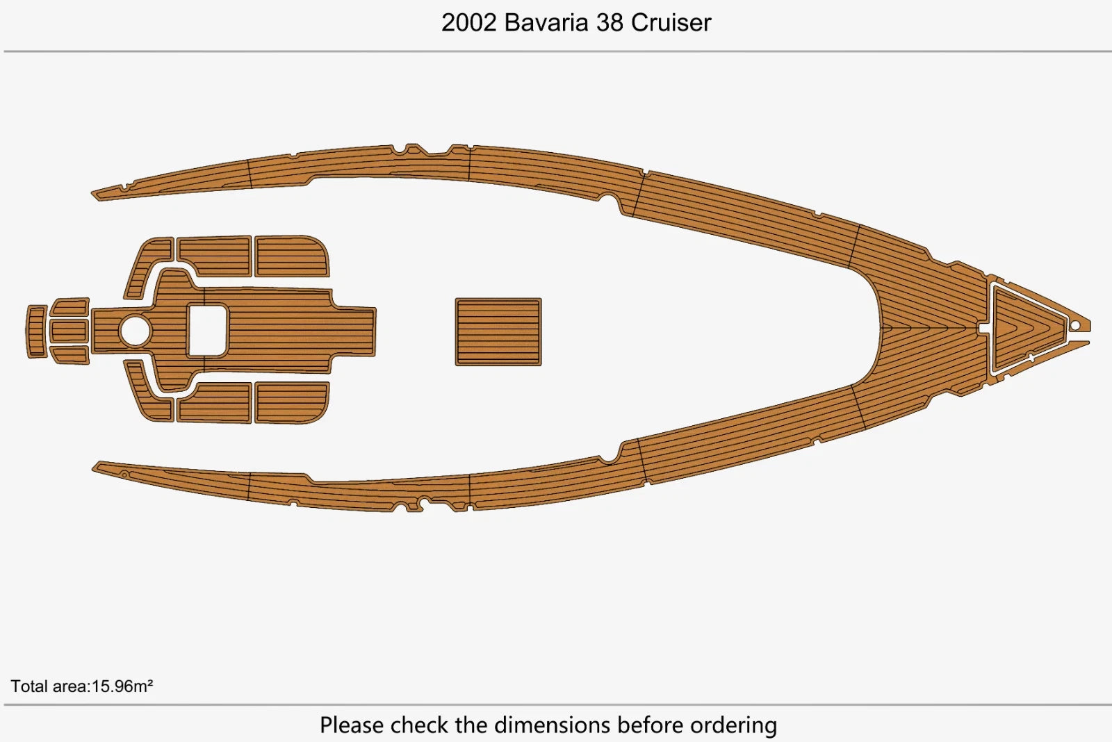 EVA Foam Flooring Mat for Bavaria 38 Cruiser (2002)