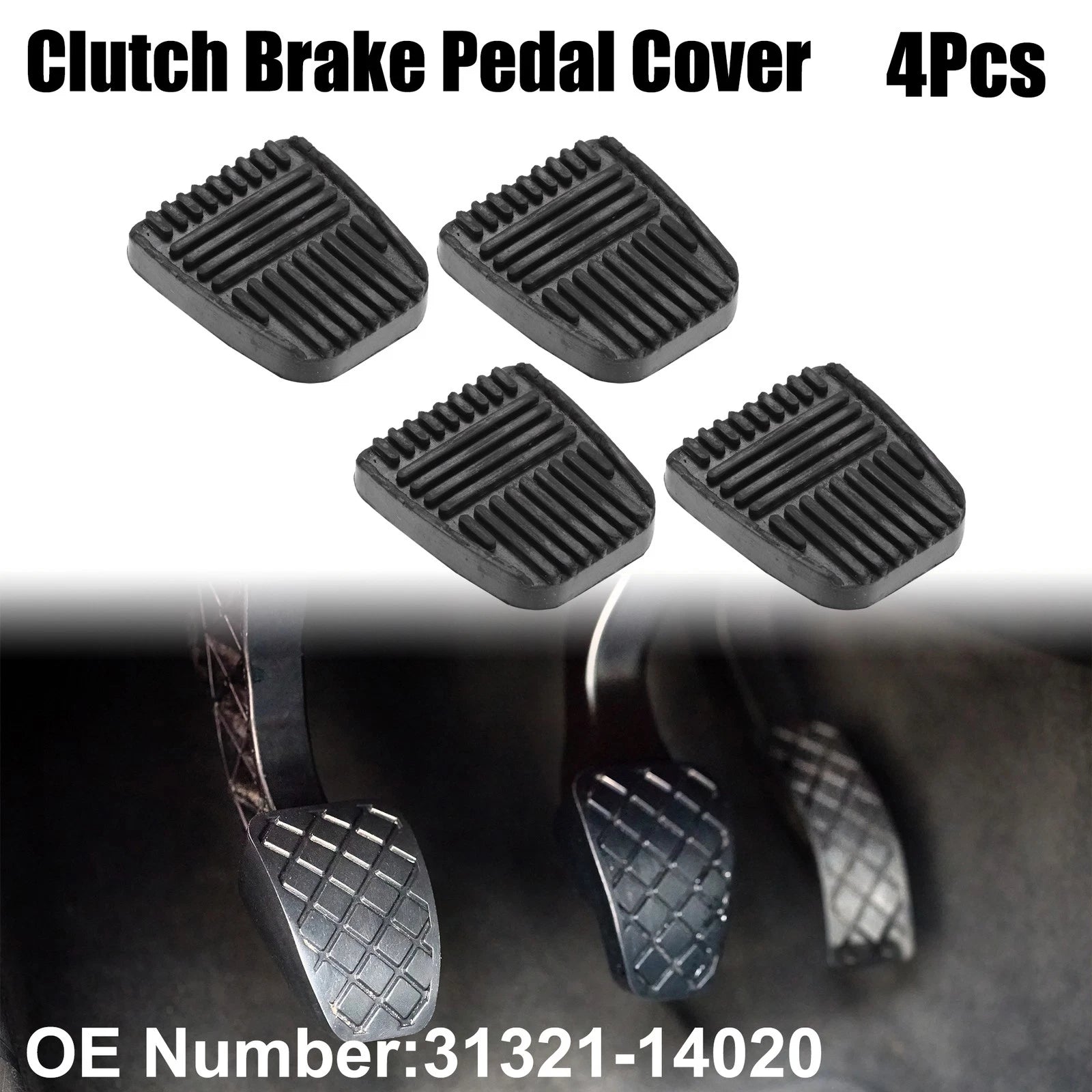 Set of 4 Anti-Slip Clutch Brake Pedal Covers for Toyota 4Runner (1984–2001)