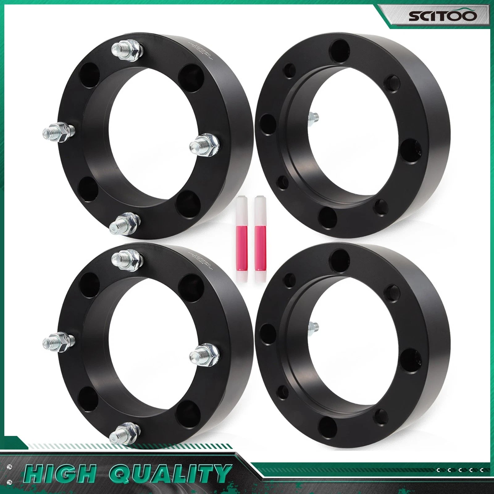 Set of 4 Wheel Spacers 4x156mm 2" M12x1.5 for Polaris RZR XP 1000 (2014–2018)