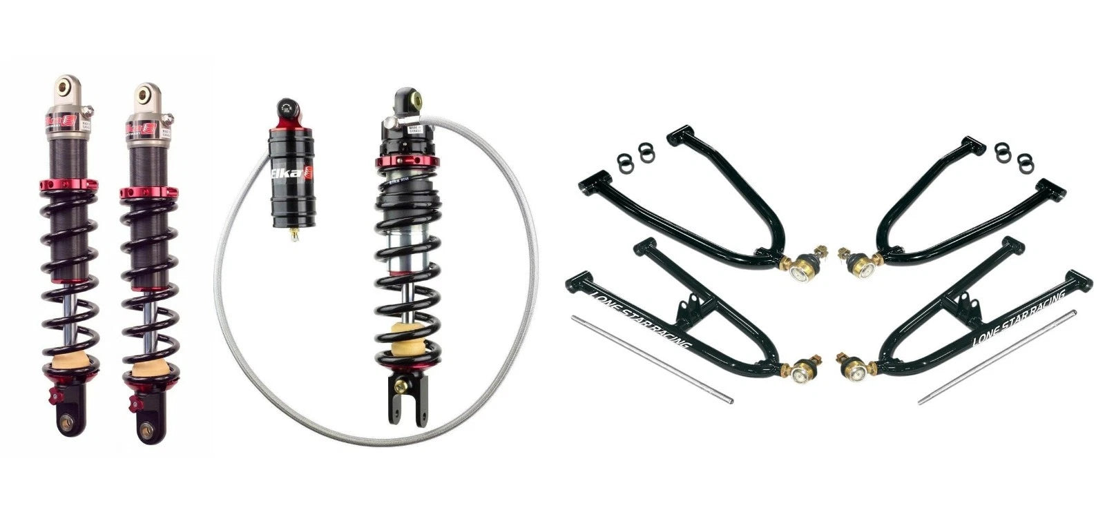 Lone Star Racing +2 Sport A-Arms & Elka Shocks for Honda TRX 400EX 400X (2000–2009)