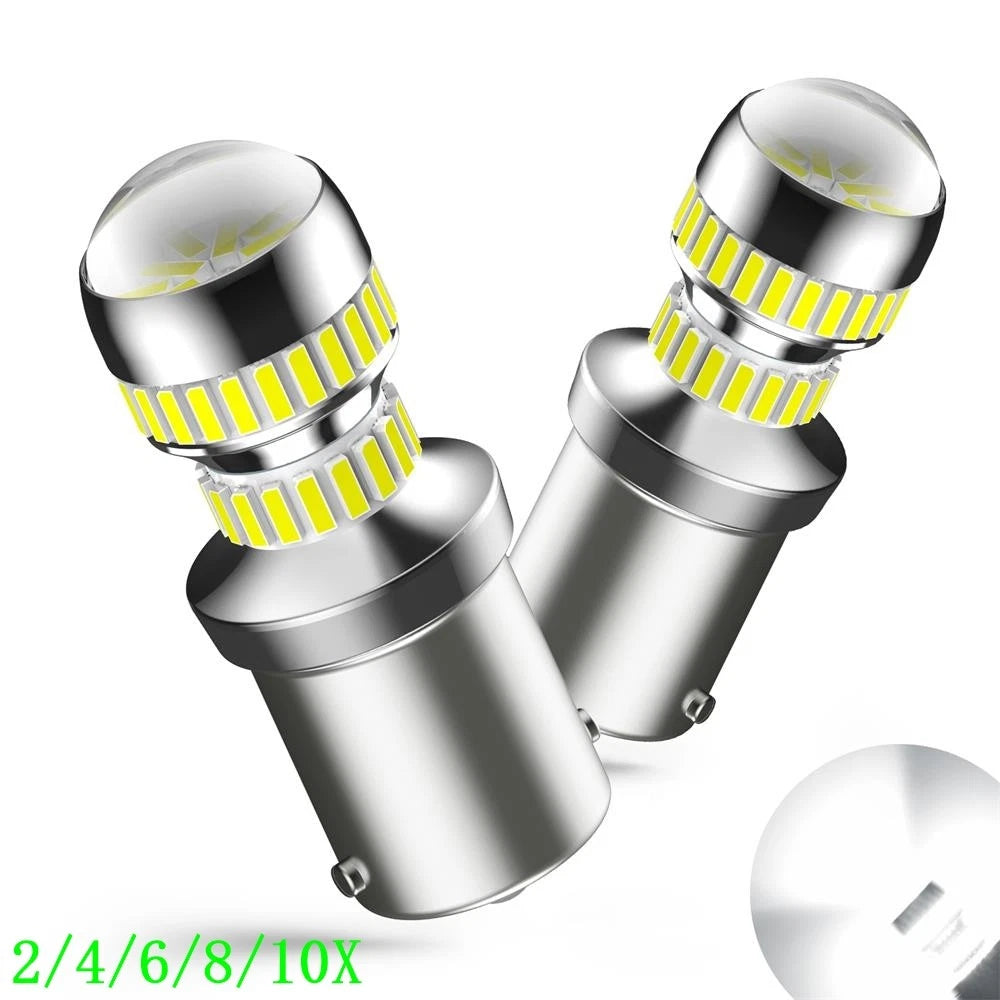 Set of 2 White CANBUS LED Backup Reverse Lights for
