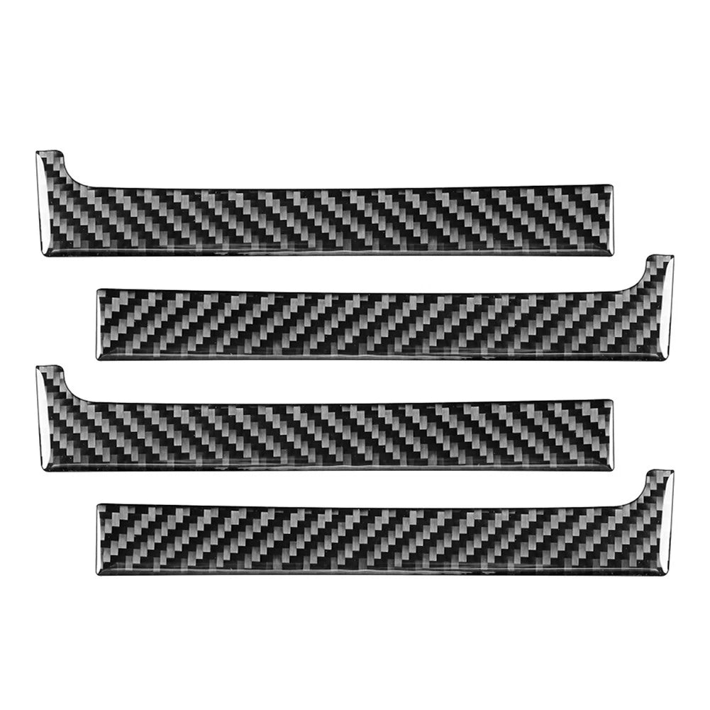 Set of 4 Door Handle Panel Cover Trim for Toyota Tundra (2014–2021) Carbon Fiber Black