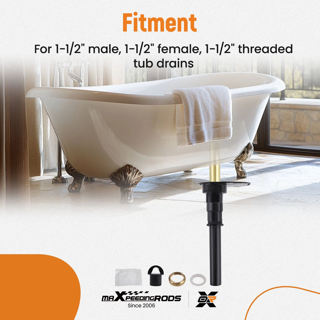 Tub Drain Rough-in Kit for Free Standing Bathtub (Brass & ABS)