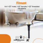 Tub Drain Rough-in Kit for Free Standing Bathtub (Brass & ABS)
