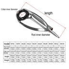 Set of 10 Silver Fishing Guides with Anti-Tangle Rod Tip Rings