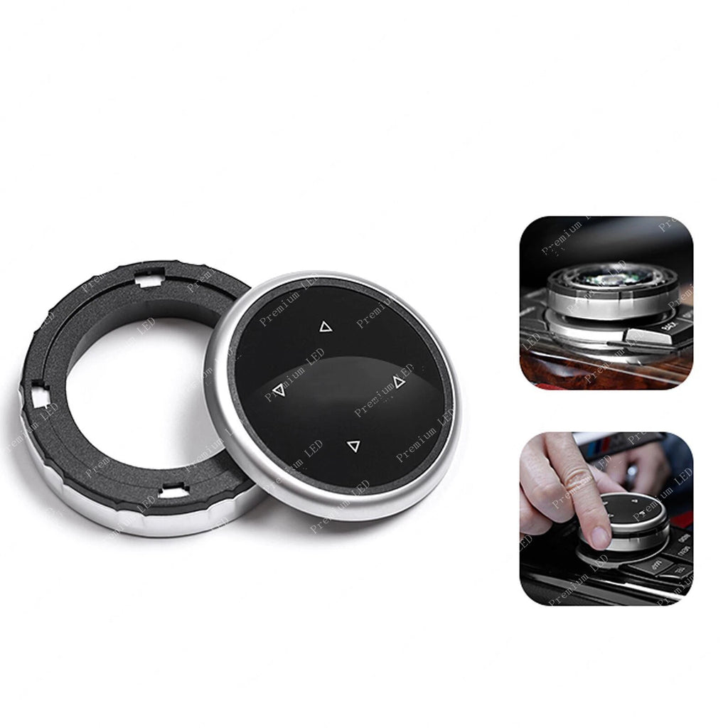 Silver Multi Media Knob Controller Wheel Cover for BMW X1 X3 X5 X6 (2011-2021)