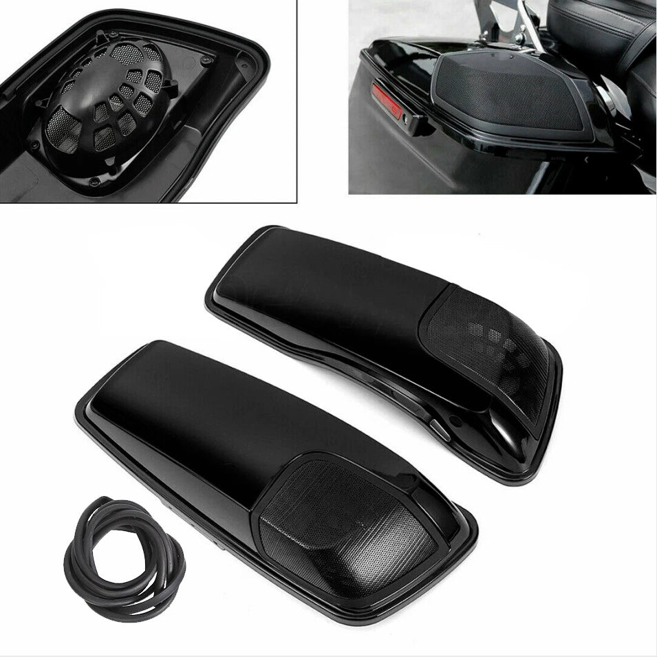 Saddlebag Lids with Speaker Cutouts for Harley Touring Road King Glide (2014–2024)