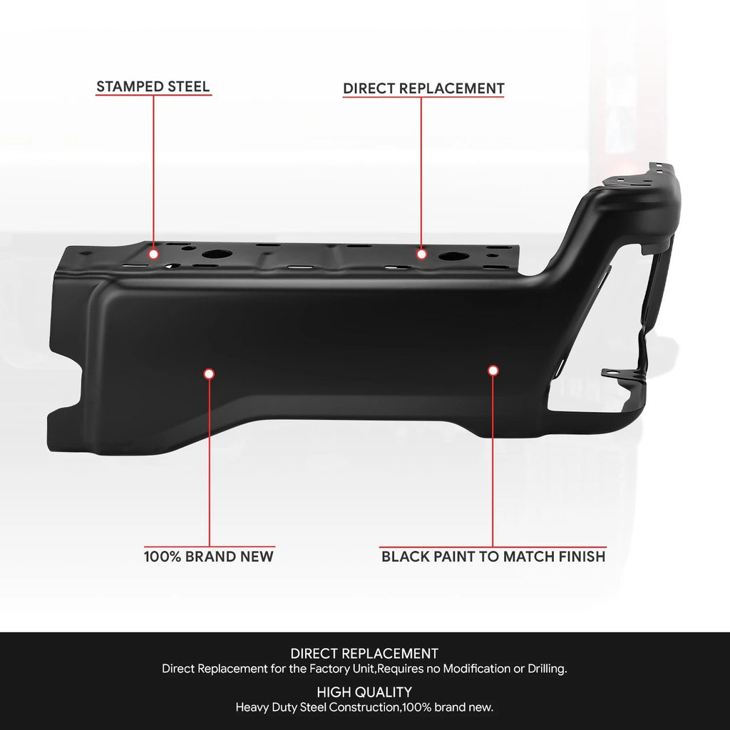 Right Rear Bumper End Cap for Ford F-250 SD (2023–2025) Black w/o Sensor Hole