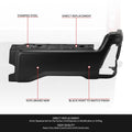 Right Rear Bumper End Cap for Ford F-250 SD (2023–2025) Black w/o Sensor Hole
