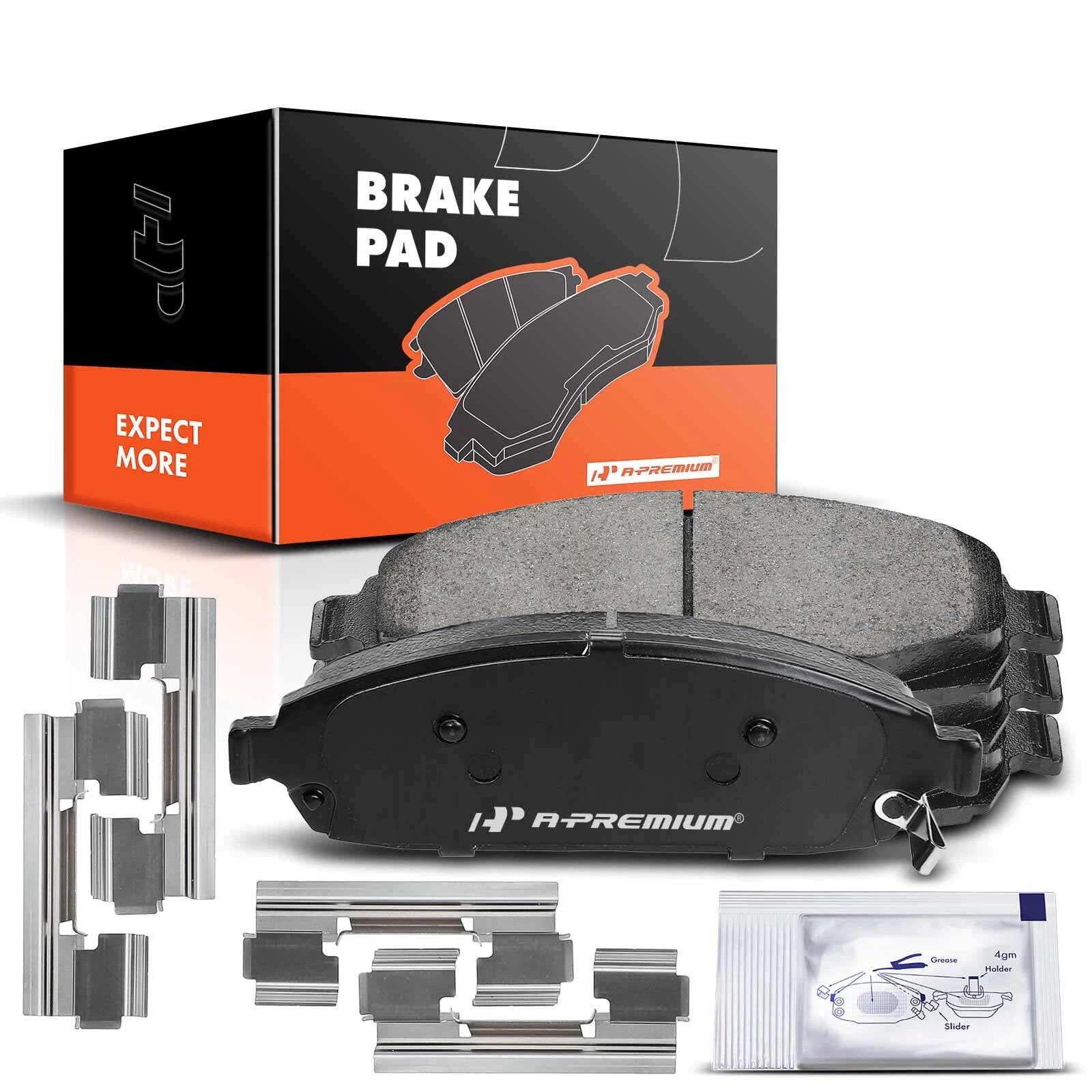 Set of 4 Front Ceramic Brake Pads for Jeep Grand Cherokee (2005–2010)