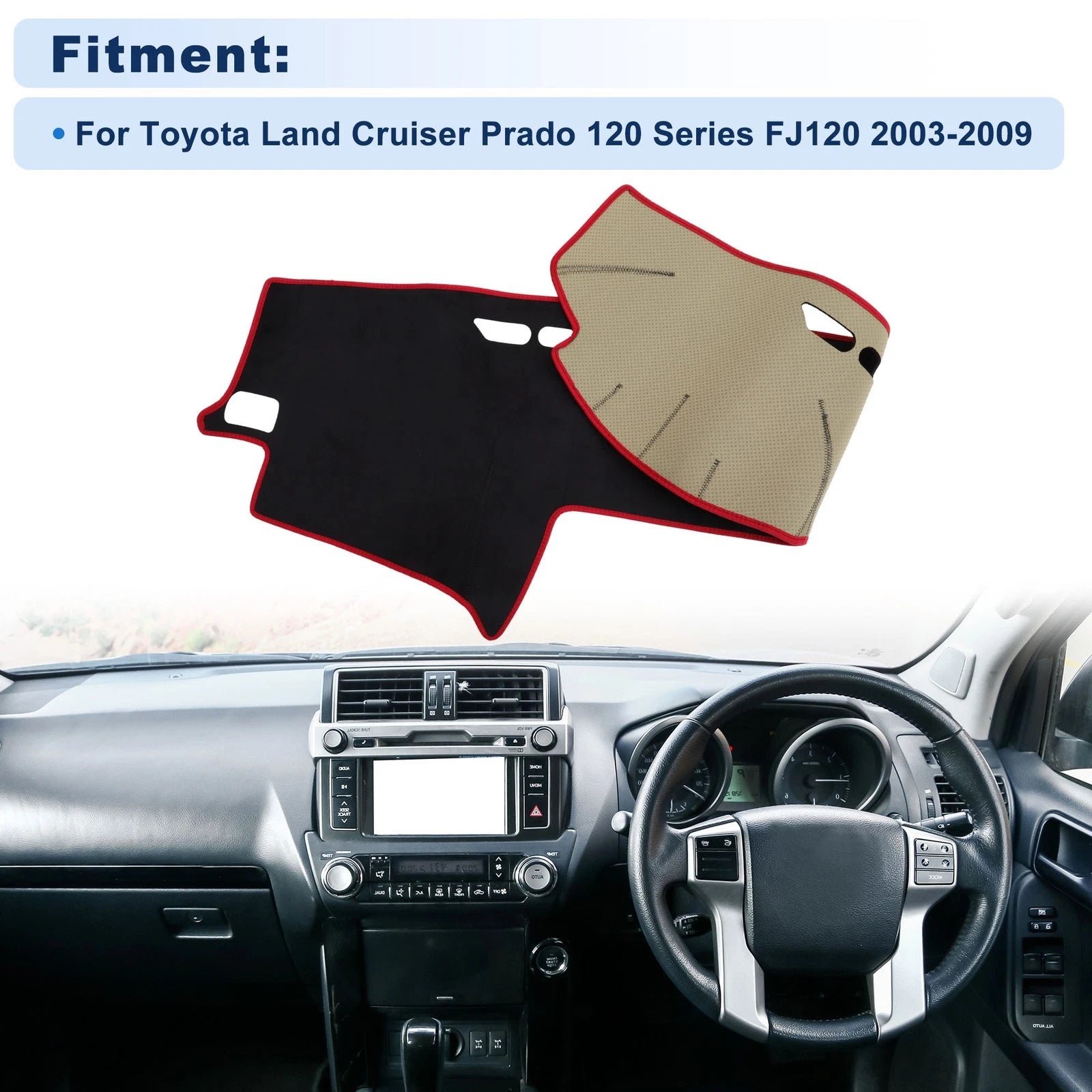 Dash Cover for Toyota Land Cruiser Prado 120 Series FJ120 (2003–2009)