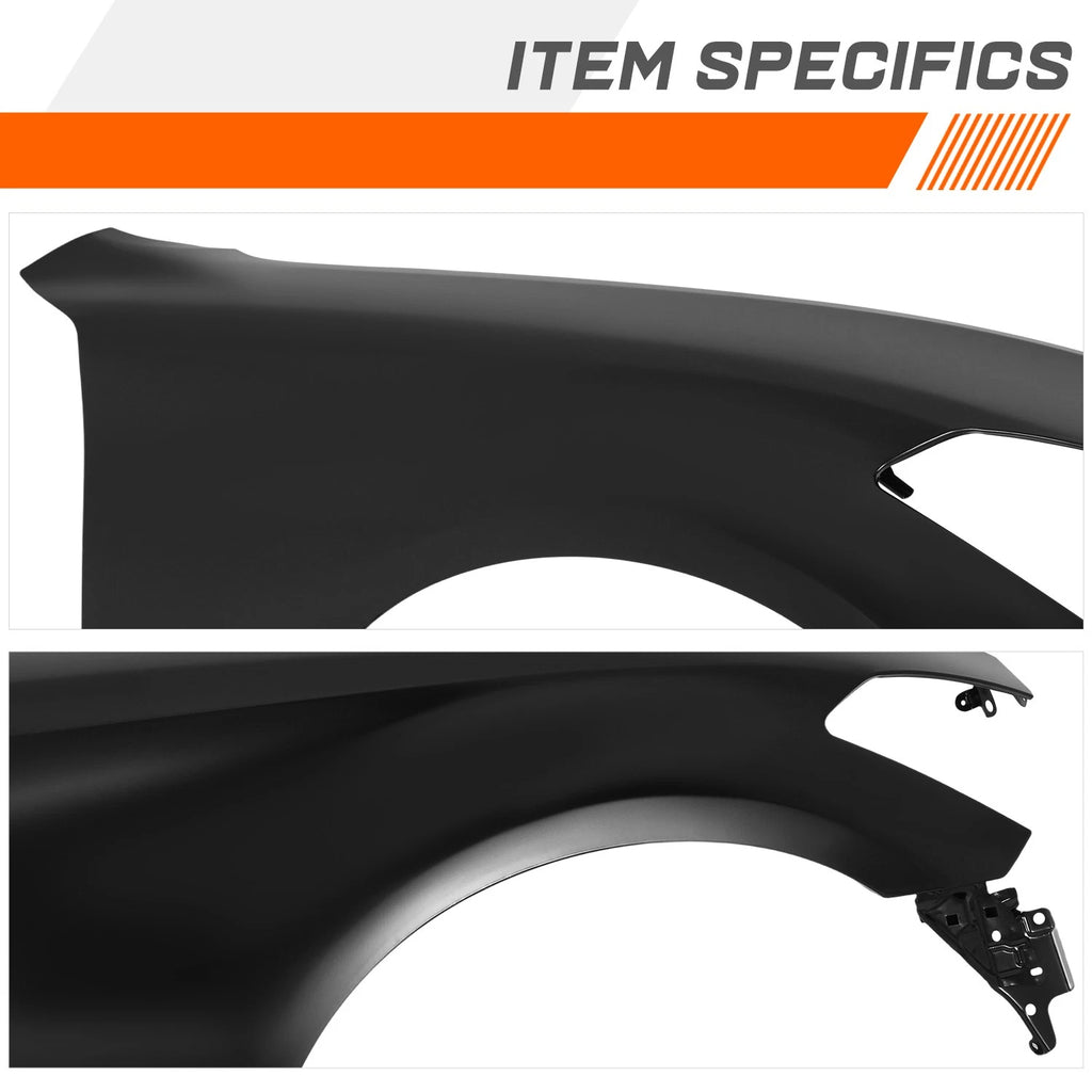 Steel Fender Panel for Infiniti M37 M56 Q70 (2011–2019) RH Side Black