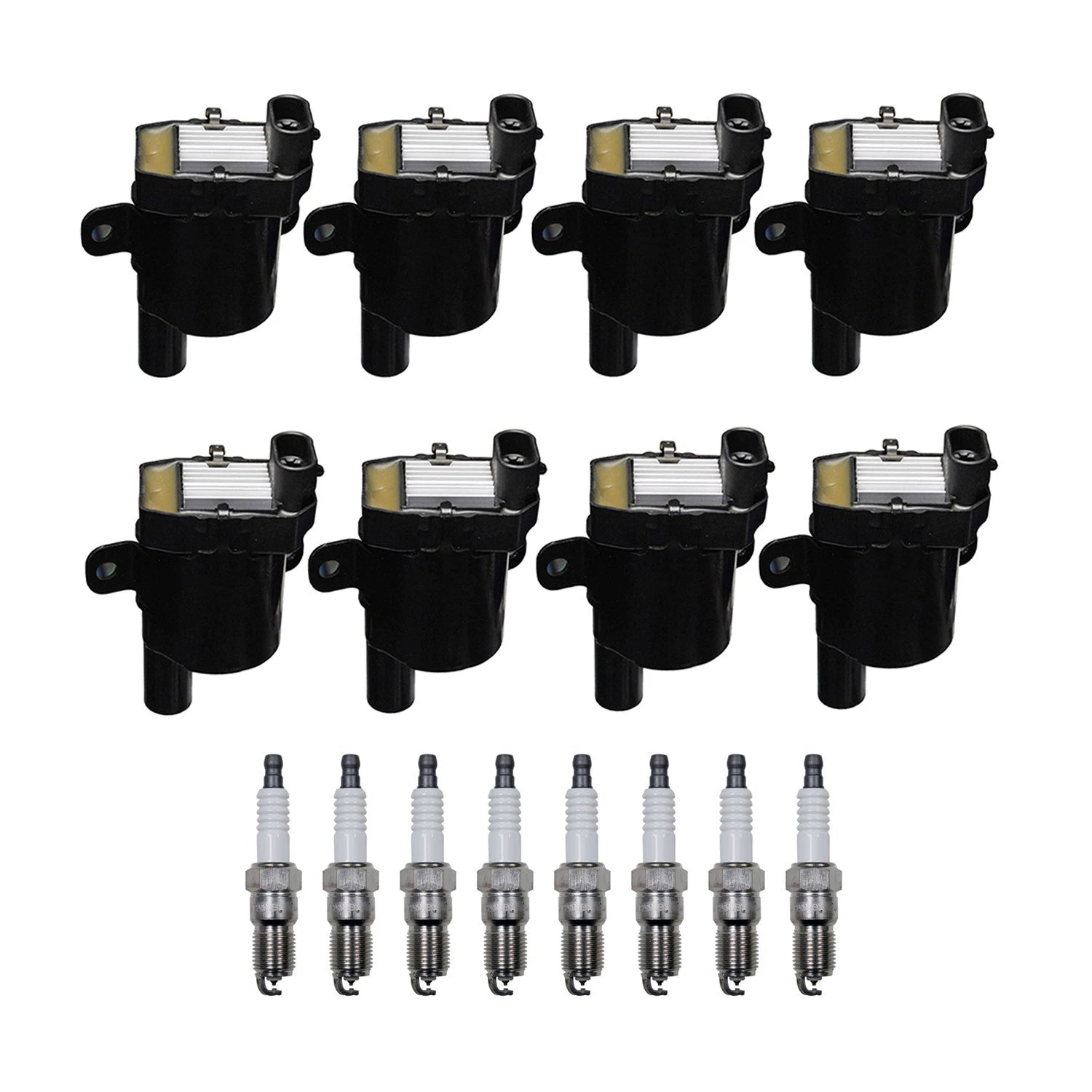 Denso 8 Ignition Coils & Platinum Spark Plugs Kit for Ascender H2 Rainier (2003–2008)