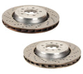 Set of 2 Front Drilled 345mm Disc Brake Rotors for BMW E46 E85 E86