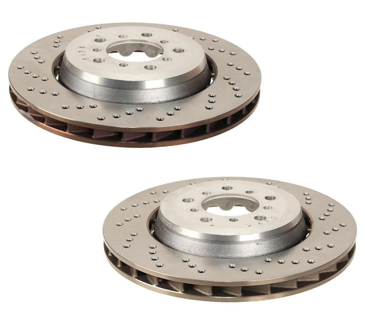 Set of 2 Front Drilled 345mm Disc Brake Rotors for BMW E46 E85 E86