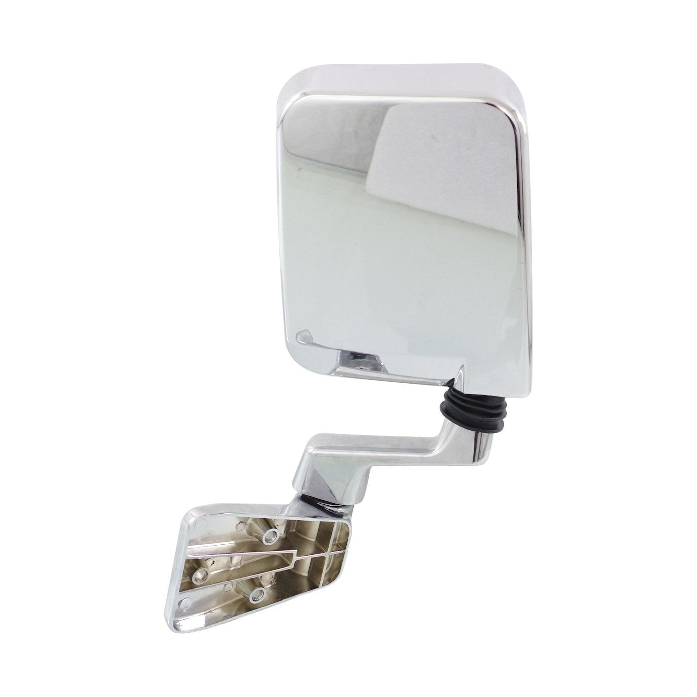 Set of 2 Manual Mirrors for Jeep Wrangler (1987–1995) Chrome Metal Housing