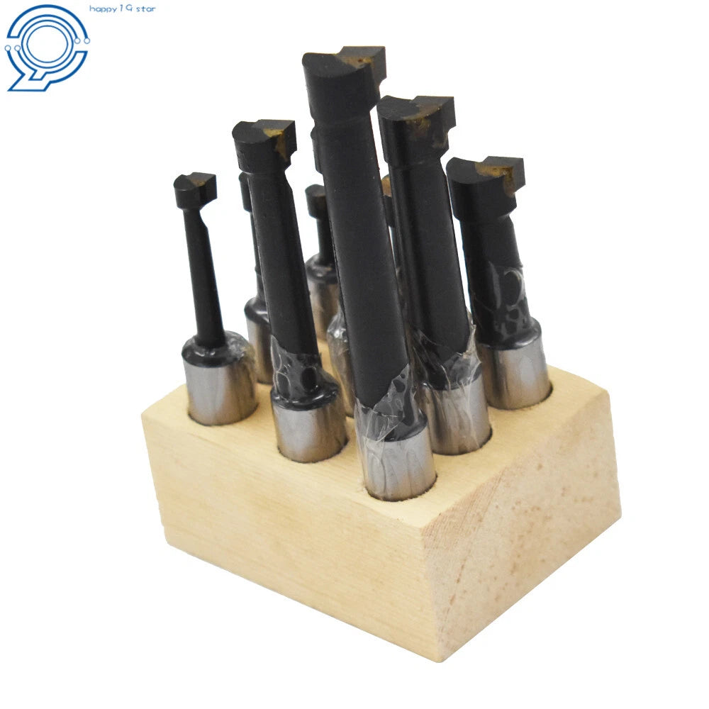 Set of 9 Boring Bars for Lathe Tool (1/2" Shank)