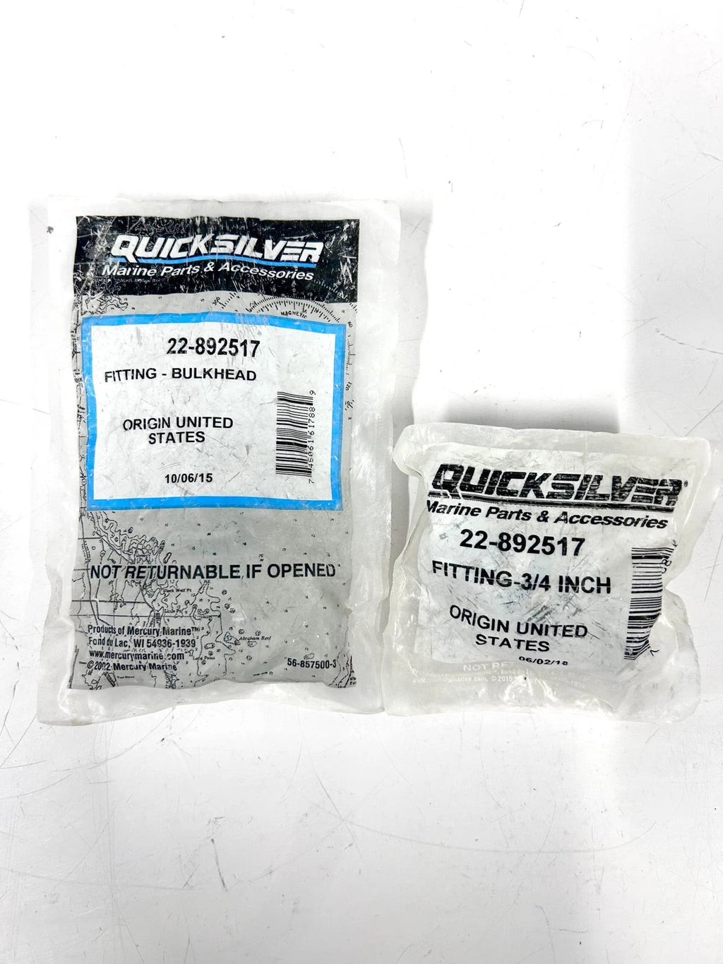 2X Marine 3/4'' Fitting for Mercury Quicksilver (22-892517)