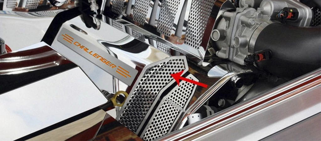 Fuel Rail Covers Heavy Duty with Vinyl Inlay for Dodge Challenger SRT8 (2008–2011)