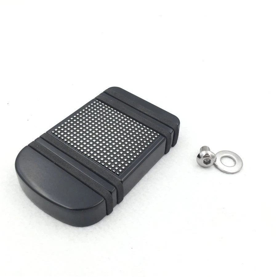 Black Aluminum Edge Cut Brake Pedal Pad Cover for Harley XL (1982–2017)