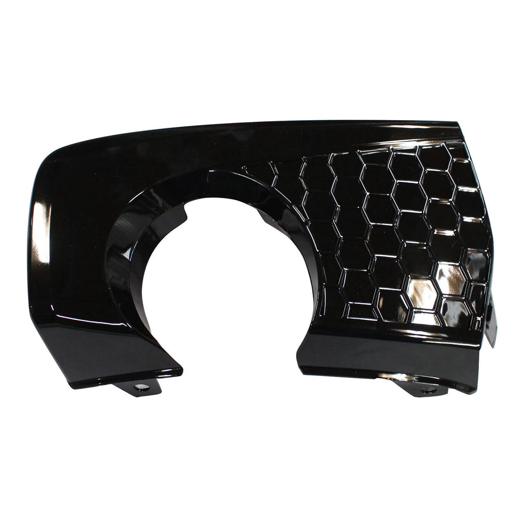 Replacement Black Painted Passenger Rear Bumper Cover Exhaust Pipe Hole Trim
