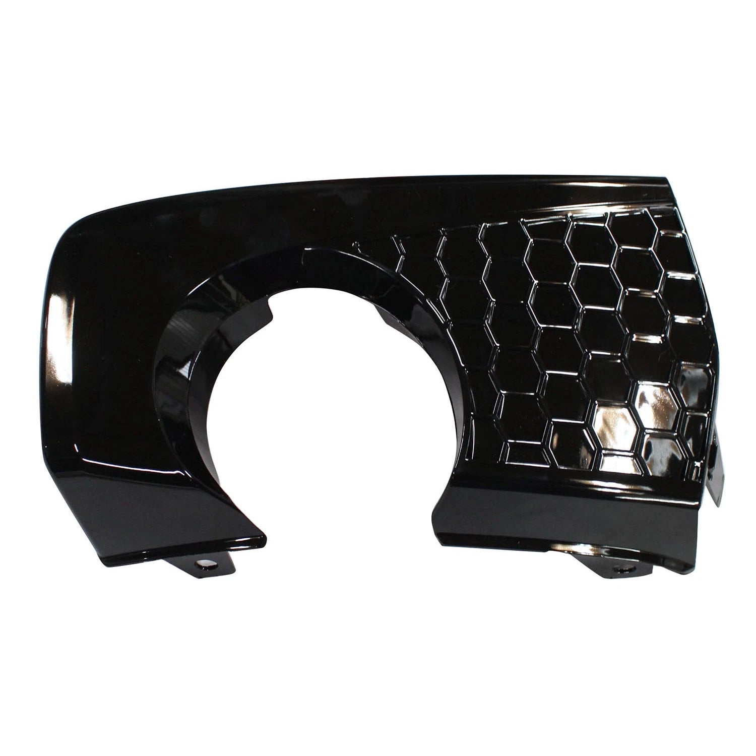 Replacement Black Painted Passenger Rear Bumper Cover Exhaust Pipe Hole Trim