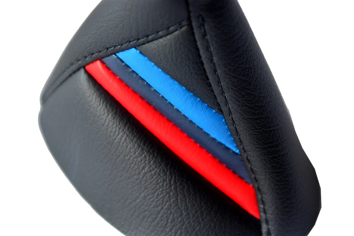 Leather Manual Shift Boot Cover for BMW F30 F31 F32 (2014–2019) Style Stripes
