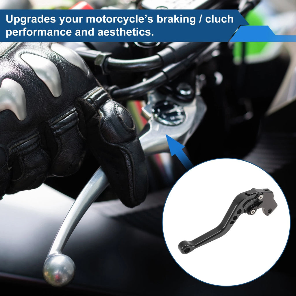 Adjustable Short Brake Clutch Levers for Suzuki SV650 (1999–2010) Solid Black