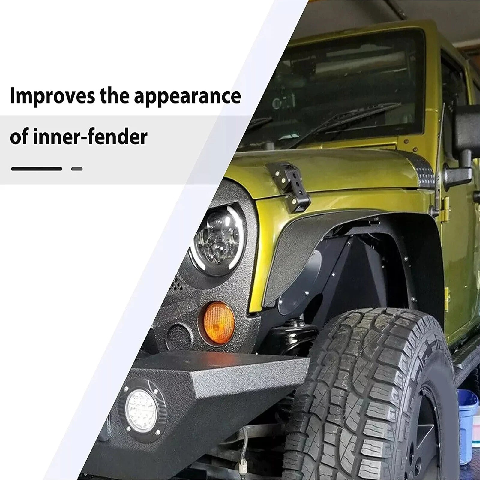 Front Inner Fender Liners for Jeep Wrangler JK JKU (2007–2019) Aluminum