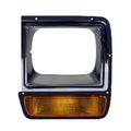 Replacement Amber/Black Chrome Driver Side Head Light Door-See Compatible Chart