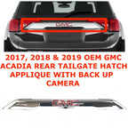 Chrome Rear Tailgate Hatch Applique with Camera for GMC Acadia (2017–2019) 84169198